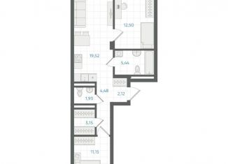 Продается двухкомнатная квартира, 60.7 м2, Екатеринбург, Ленинский район