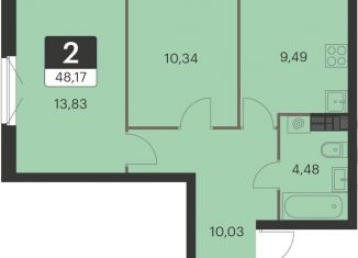 Продам 2-комнатную квартиру, 48.2 м2, Екатеринбург, улица Академика Ландау, 39, метро Чкаловская