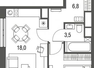 Продам однокомнатную квартиру, 37.3 м2, Москва, станция Бульвар Рокоссовского, Тагильская улица, 4А