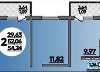 Продаю 2-комнатную квартиру, 54.2 м2, Ростов-на-Дону, улица Дмитрия Петрова, ЖК Суворовский