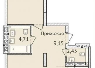 2-ком. квартира на продажу, 76.9 м2, Новосибирск, улица Дуси Ковальчук, 248/1