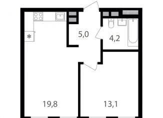 Продаю однокомнатную квартиру, 42.1 м2, Москва, район Соколиная Гора