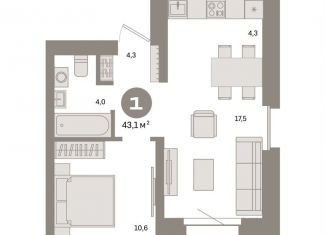 Продается однокомнатная квартира, 43.1 м2, Москва, ВАО, Тагильская улица, 6/5