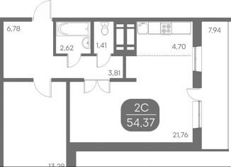 Продается двухкомнатная квартира, 54.4 м2, Новосибирск, Междуреченская улица, 5/2, метро Площадь Гарина-Михайловского