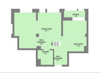 Продаю двухкомнатную квартиру, 54.7 м2, Екатеринбург, метро Геологическая