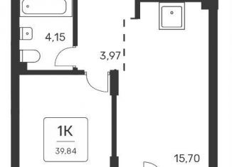 Продам 2-комнатную квартиру, 39.8 м2, Новосибирск, метро Берёзовая роща, улица Авиастроителей, 3/1