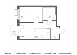 Продам 1-комнатную квартиру, 37.8 м2, Москва, жилой комплекс Квартал Герцена, к1, метро Зябликово