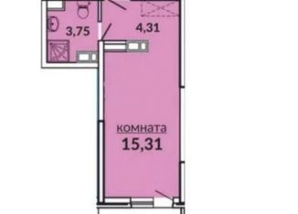 Продаю квартиру студию, 25 м2, Краснодар, Командорская улица, 3к1, ЖК Видный