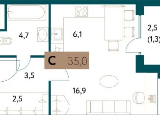 Продаю квартиру студию, 35.1 м2, Москва, Винницкая улица, 8к4, ЗАО