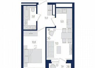 Продажа 2-ком. квартиры, 34.1 м2, Республика Башкортостан, улица Евгения Столярова, 6