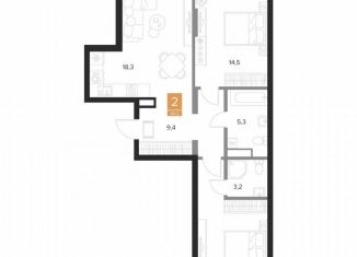 Продажа 2-ком. квартиры, 66.2 м2, Курск