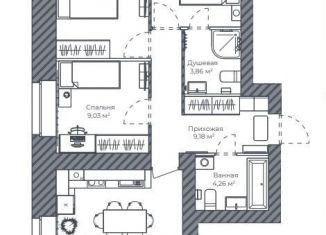 Продается трехкомнатная квартира, 69 м2, Ярославль, улица Попова, 16