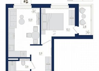 Продаю однокомнатную квартиру, 34.9 м2, Республика Башкортостан