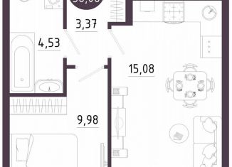 Продам однокомнатную квартиру, 36.1 м2, Тула, Пряничная улица, 9