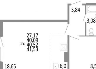 Продается двухкомнатная квартира, 40.5 м2, Республика Башкортостан, Нефтебазовая улица, 1