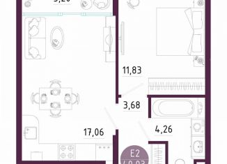 Продам 1-ком. квартиру, 40 м2, Тула, Пряничная улица, 7