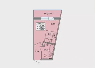 Продается квартира студия, 24.6 м2, деревня Новое Девяткино, Главная улица, 2, ЖК Удача