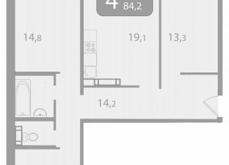 Продам четырехкомнатную квартиру, 84.2 м2, поселок Зональная Станция, улица Королёва, 20