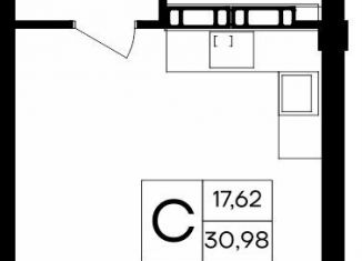 Квартира на продажу студия, 31 м2, посёлок городского типа Гвардейское, Привокзальная улица