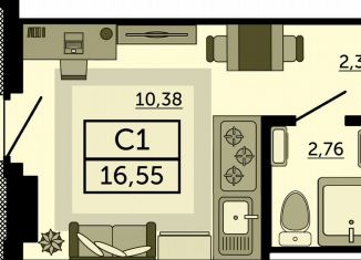 Продажа квартиры студии, 16.7 м2, Ростов-на-Дону, проспект Космонавтов, 1Вс2, ЖК Акватория