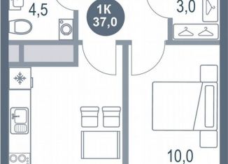 Продается однокомнатная квартира, 37 м2, Котельники, микрорайон Новые Котельники, 11