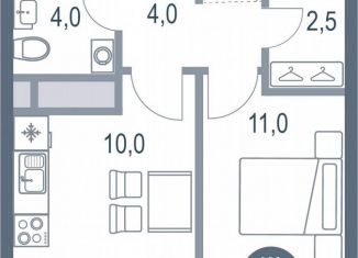 1-комнатная квартира на продажу, 33 м2, Котельники, микрорайон Новые Котельники, 11