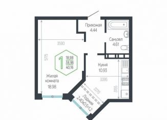 1-комнатная квартира на продажу, 93.7 м2, Краснодар, микрорайон Черемушки