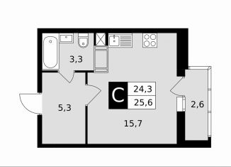 Продается квартира студия, 25.6 м2, Подольск, Садовая улица, 14