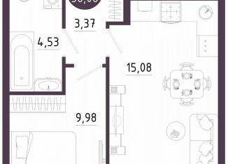 Продаю 1-ком. квартиру, 36.1 м2, Тула, Пряничная улица, 9