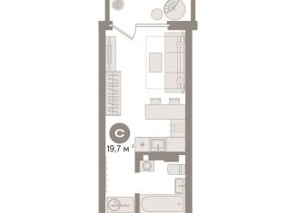 Продаю квартиру студию, 19.7 м2, Тюмень, улица Новосёлов, 109, ЖК Москва
