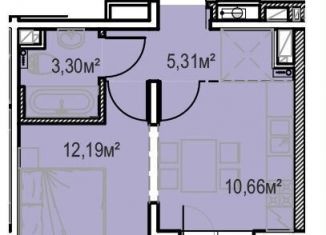 1-комнатная квартира на продажу, 34.5 м2, Иркутск, улица Сибирских Партизан, 1А/1