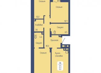 Продам трехкомнатную квартиру, 88.2 м2, Красноярский край