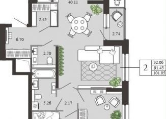 Продажа 2-комнатной квартиры, 101.1 м2, Тула