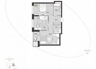 Двухкомнатная квартира на продажу, 60.7 м2, Тула, улица Фридриха Энгельса, 70А, Советский территориальный округ