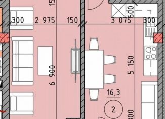 Однокомнатная квартира на продажу, 53.1 м2, Грозный, проспект Кунта-Хаджи Кишиева, 39, Байсангуровский район