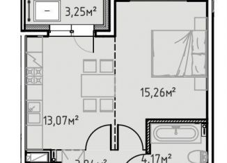 Продается однокомнатная квартира, 39.7 м2, Иркутск, улица Сибирских Партизан, 1А/1