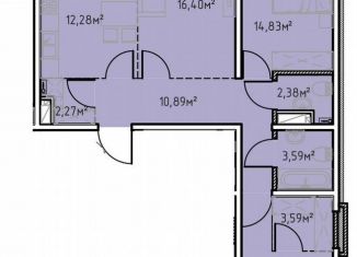 Продается 3-комнатная квартира, 83.2 м2, Иркутск, улица Сибирских Партизан, 1А/1