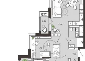 Продаю двухкомнатную квартиру, 82.1 м2, Тула