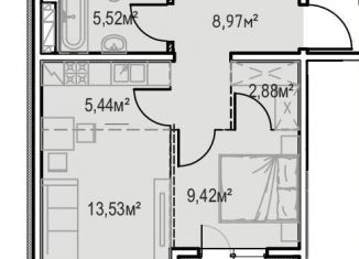 Продам однокомнатную квартиру, 48.4 м2, Иркутск, улица Сибирских Партизан, 1А/1