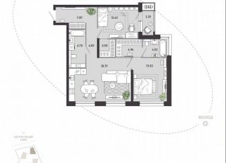 2-ком. квартира на продажу, 90.9 м2, Тула, улица Фридриха Энгельса, 70А, Советский территориальный округ