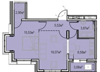 Продажа двухкомнатной квартиры, 55.2 м2, Иркутск, улица Сибирских Партизан, 1А/1