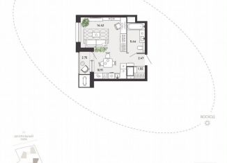 Продажа квартиры студии, 37.5 м2, Тула, улица Фридриха Энгельса, 70А