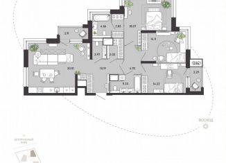 Трехкомнатная квартира на продажу, 118.5 м2, Тула, Советский территориальный округ, улица Фридриха Энгельса, 70А