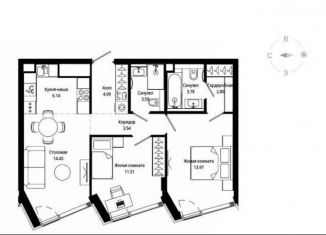 Двухкомнатная квартира на продажу, 63.9 м2, Москва, 4-я улица Марьиной Рощи, 12к2, 4-я улица Марьиной Рощи