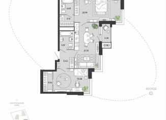 Продам двухкомнатную квартиру, 84.5 м2, Тула, Советский территориальный округ, улица Фридриха Энгельса, 70А