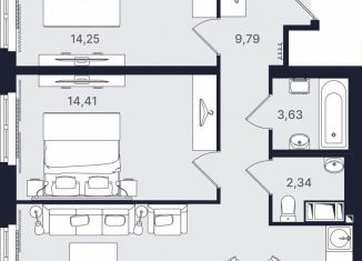 Продаю трехкомнатную квартиру, 67.4 м2, Санкт-Петербург, проспект Большевиков, уч3, ЖК Про.Молодость