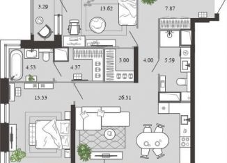 Продажа 2-ком. квартиры, 89.2 м2, Тула, Советский территориальный округ