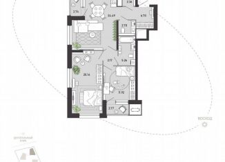 Продаю 2-комнатную квартиру, 81.3 м2, Тула, улица Фридриха Энгельса, 70А, Советский территориальный округ