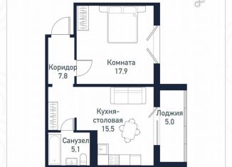Продается однокомнатная квартира, 46.1 м2, посёлок Западный, улица имени Младшего Сержанта Сухарева, 6