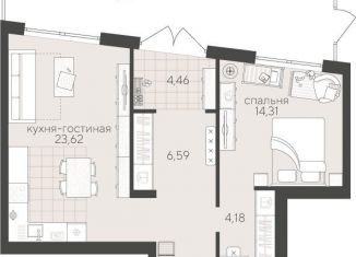 Продажа однокомнатной квартиры, 67.8 м2, Тюмень, ЖК Скандиа Квартал у Озера